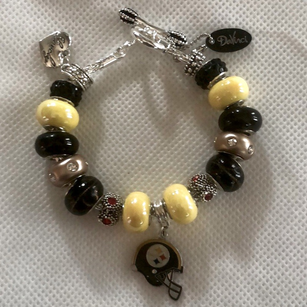 Handcrafted European Style Beaded Bracelet on DaVinci Toggle Chain